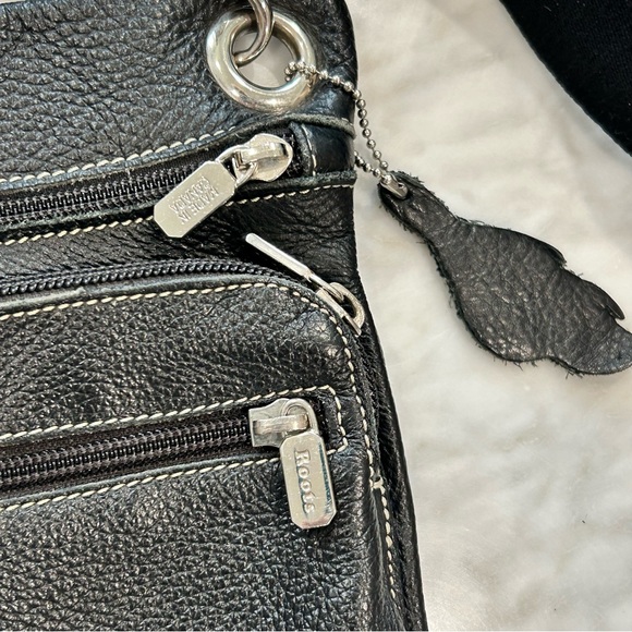 Roots Vintage Village Crossbody Bag Like New Black Pebble Leather - Picture 11 of 13